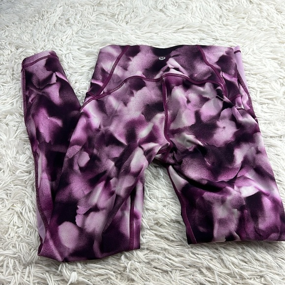 Lululemon Train Times 7/8 Pant *25" Blush Blossom Alpine White Candy Pink - Picture 4 of 6